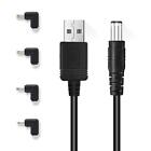 NAHAO USB to DC 5.5x2.1mm Barrel Jack Center Pin Positive Power Cable Charger...