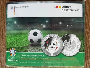 11 Euro Gedenkmünze Fußball-EM 2024 spiegelglanz/PP VfS - Bild 1 von 2