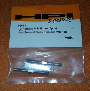 HPI Racing 93621 Turnbuckle M5x48 2pc Heat Treated steel includes wrench - Picture 1 of 3