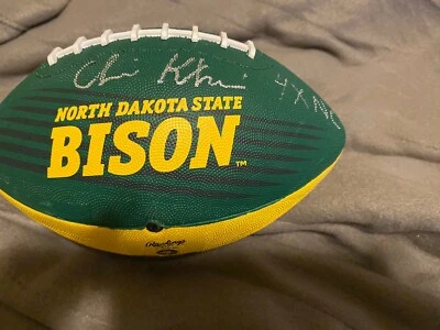 Chris Klieman North Dakota State Signed Junior Football w/ 4x NC Inscription - Image 1 of 4