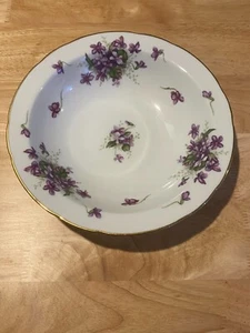 Rossetti Spring Violets Japan 9" Serving Bowl Lavender Flowers - Picture 1 of 4