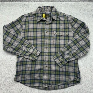 Browning BR12015 Mens Large 153 Tahoe Cotton Plaid Flannel Button Down Shirt - Picture 1 of 10