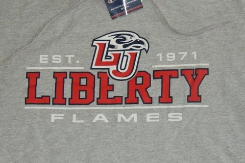 L@@K NWT NEW ADULT CHAMPION LIBERTY FLAMES HOODED HOODIE SWEATSHIRT NCAA 2XL Cover