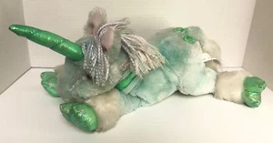 Animal Alley UNICORNO 13" peluche verde bianco tie-dye vintage imbottito fantasia J7 - Foto 1 di 3