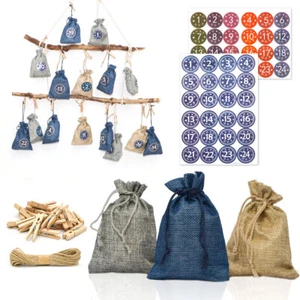 DIY Adventskalender zum Befüllen - 24 Geschenk Säckchen - Komplettes Bastelset - Bild 1 von 11