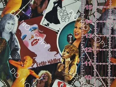 Custom 100% Cotton Woven Fabric Bette Midler Singer Actress by the 1/4 Yard 9x56 - Image 1 of 2