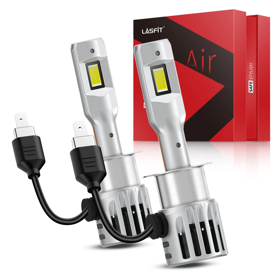LASFIT 2x H1 Kit de bombillas de faros LED H1 haz alto o bajo o lámpara antiniebla 6000K 60W Foto 1 de 4