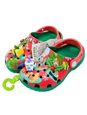 Disney Mickey Mouse and Friends Holiday Clogs for Kids by Crocs XMAS SZ C10 NEW - Image 1 of 4