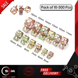 5mm-16mm Mini Jubilee HOSE Clip Clamp Fuel Line Diesel Petrol Pipe Clamps Clips - Picture 1 of 9