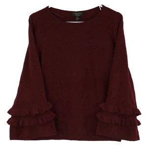 Charter Club Luxury Women's Petite Ruffle Sleeve Cashmere Sweater $159, Medium - Picture 1 of 3