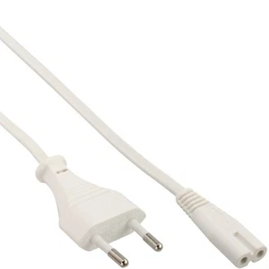 10x InLine Netzkabel, Netzstecker auf Euro 8 C7 Stecker, weiß, 0,5m - Bild 1 von 2