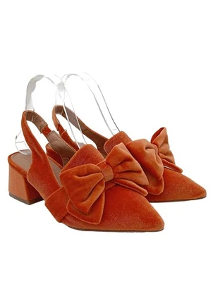 ASOS Tacones sin talón Mujeres Tacones Talla EU 37 naranja claro look casual - Imagen 1 de 4