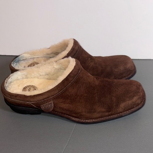 Mocassini comodi UGG in camoscio marrone donna 8