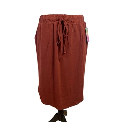 Новый с Ярлыками Zenana женщин плюс размер 2 X тюльпан кромки юбка карманы шнурка талии мягкий - Изображение 1 из 4