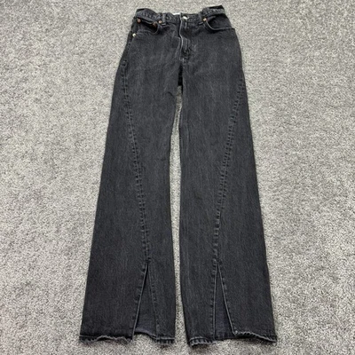 Pantalones de mezclilla Abercrombie & Fitch para mujer 24/00R negros de los 90 relajados de tiro alto Foto 1 de 4