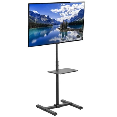 VIVO TV Display 13" to 50" Height Adjustable Floor Stand with Storage Shelf - Image 1 of 4