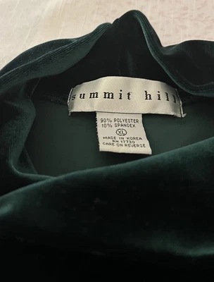 Pantalones y top de terciopelo verde Summit Hill Foto 1 de 4
