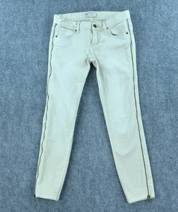 Free People Ankle Jeans Damen 27 Low Rise Side Zip Stretch Beige Hose - Bild 1 von 6