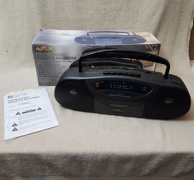 De colección GPX Modelo C840C AM FM Radio Portátil Estéreo Cassette Grabadora Caja Manual Foto 1 de 4