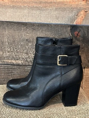 Botín al tobillo Cole Haan Rhinecliff de cuero negro con cremallera lateral para mujer talla 5 Foto 1 de 4