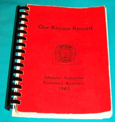 1963 Schuyler Nebraska Volunteer Fire Department Fireman's Auxiliary Cookbook - Image 1 of 4