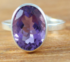 925 Sterling Silver,Natural Purple Amethyst,Birthstone Ring