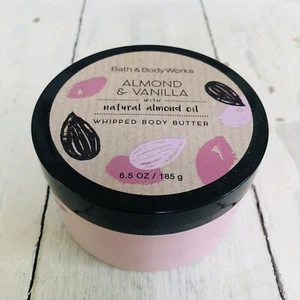 Bath & Body Works MANDEL & VANILLE 6,5 OZ. NATURÖL GESCHLAGENE KÖRPERBUTTER - Bild 1 von 1