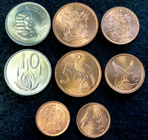 Südafrika 4 Münzen Set 1, 2, 5, 10 Cents UNC Weltmünzen - Bild 1 von 1