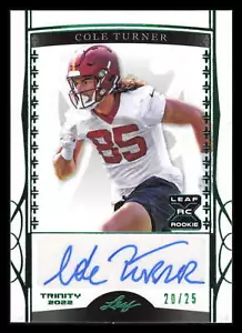 2022 Leaf Trinity #BA-CT1 Emerald Cole Turner Nevada Wolf Pack #/25 Rookie AUTO - Picture 1 of 2