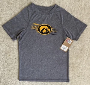 NCAA Iowa Hawkeyes Boys' Gray Poly T-Shirt - S 6/7 - Picture 1 of 6