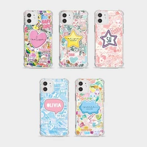 PERSONALISED CASE FOR IPHONE 15 14 13 12 11 SE SHOCKPROOF PHONE COVER STICKERS - Picture 1 of 22