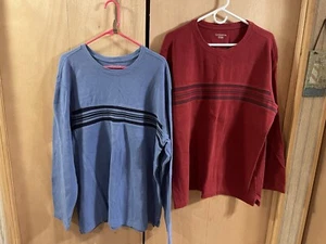 Covington Men's Long Sleeve Sweater Size XL Blue & Red Lot - Picture 1 of 7
