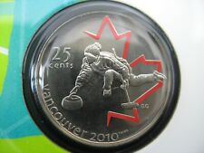 Canada 2007 25-cent Curling Painted Leaf Petro Canada Sport Coin Card