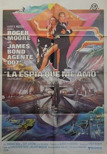 "L'ESPION QUI M'AIMAIT" Original spanisches Poster 1978 (Roger MOORE) 70x100cm - Bild 1 von 1