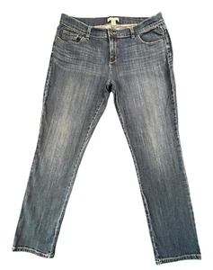 Pantalones de mezclilla Liz Claiborne para mujer talla 14 azul algodón boyfriend elásticos cómodos - Imagen 1 de 8
