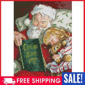 Full Cross Stitch 14CT Cotton Thread Christmas Story Counted Embroidery Kits Art