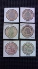 SIX Numismatic Assocation of Southern California WOODEN NICKELS Different Years
