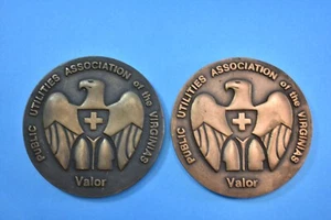 Vintage Public Utilities Association of the Virginias Valor Table Medals - Picture 1 of 2