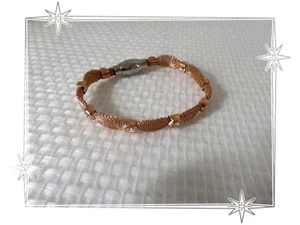 Magnifique Bracelet Fantaisie Doré Strass Qudo 18,5 cm Neuf - Imagen 1 de 1