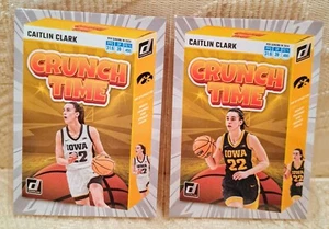 CAITLIN CLARK ROOKIE CARD Iowa Basketball WNBA Fever 2024 PANINI CRUCH TIME PAIR - Picture 1 of 2