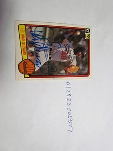1983 Donruss Dave Stewart Signed Baseball Card