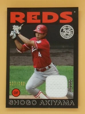 2021 Topps Shogo Akiyama 127/199 '86 Topps Relics Black #86RSA Cincinnati Reds - Image 1 of 2