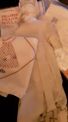 Lot 2 Jack Dempsey Pillowcase Doll Kits 1900 #305 & 905 Finished Doll Pillowcase - Image 1 of 4