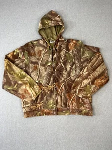 Vtg Pella Rugged Outdoors Jacket Mens 2x Realtree Hardwood Camo Full Zip Hooded - Picture 1 of 10