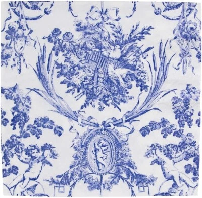 Caspari Paper Luncheon Napkins, Romantic Toile Blue - 2 Packs (3300L) - Image 1 of 3