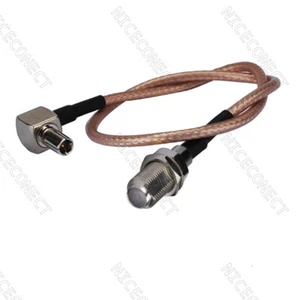 3 cables F hembra a TS9 macho RA cola de cerdo RG316 para tarjeta inalámbrica Huawei&Sierra - Imagen 1 de 2