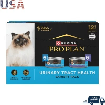 Urinary Tract Health Wet Cat Food Variety Pack Turkey Ocean Whitefish 12 Cans US - Image 1 of 4