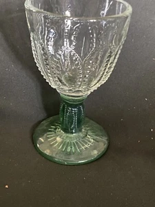 Avon Emerald Green Glass STEMWARECordial Goblet VTG Oval Pattern Barware - Picture 1 of 3
