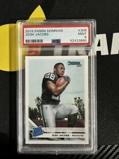 JOSH JACOBS RC - 2019 PANINI DONRUSS ROOKIE RATED -  PSA 9