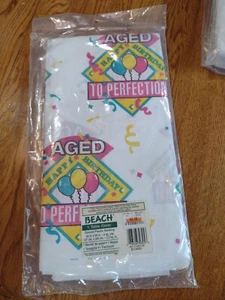 Way To Celebrate Plastic Table Cover Birthday Aged To Perfection 54" X 96" BNIP - Picture 1 of 3